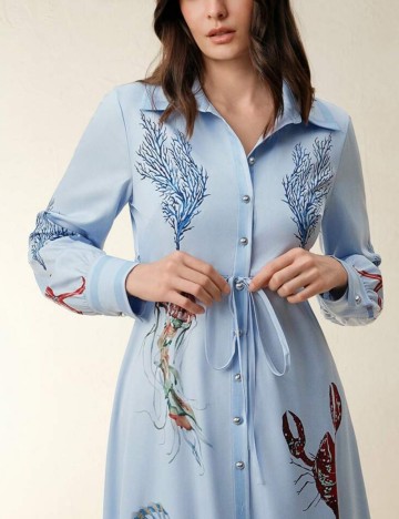 Rochie maxi Shein Anewsta, albastru