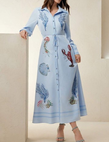 Rochie maxi Shein Anewsta, albastru