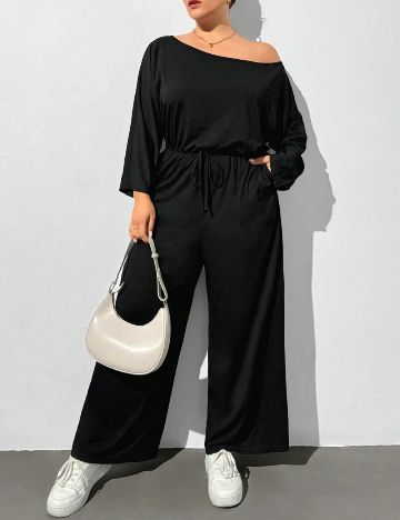 Salopetă lungă Shein Curve+, negru