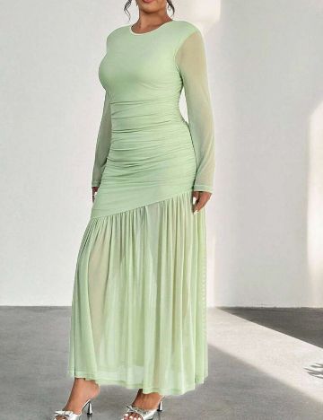 Rochie maxi Shein Curve+, verde