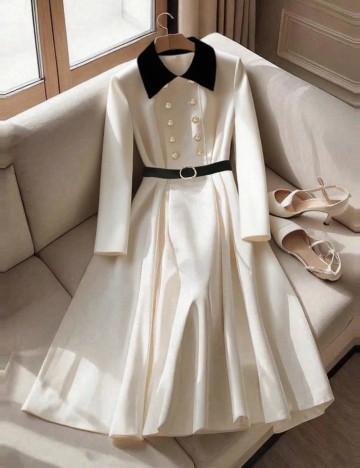 Rochie midi Shein, crem