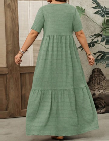 Rochie maxi Shein Curve+, verde