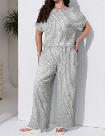 Salopetă lungă Shein Curve+, gri