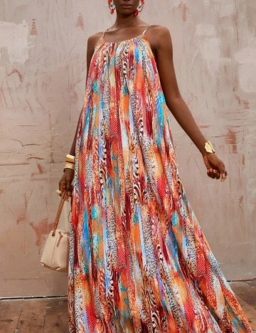 Rochie maxi Shein, mix culori