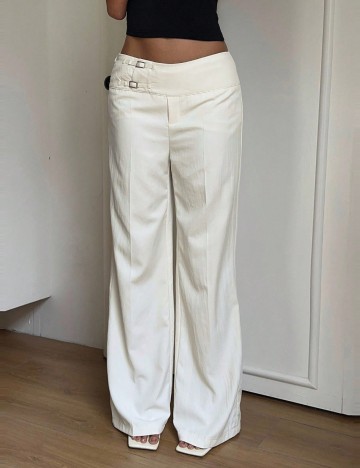 Pantaloni Shein Curve+, crem