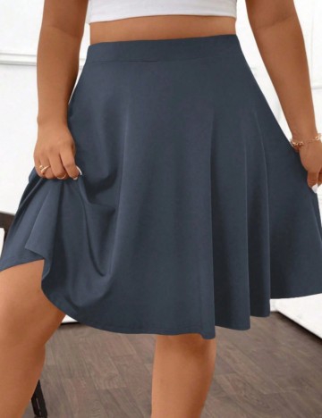 Fustă mini Shein Curve+, albastru
