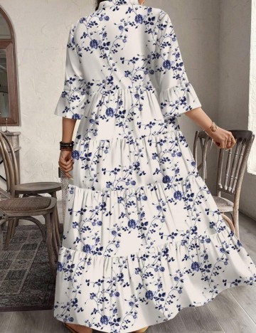 Rochie maxi Shein Curve+, alb