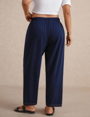 Pantaloni Shein Curve+, albastru