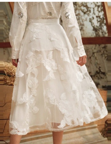 Fustă midi Shein, alb