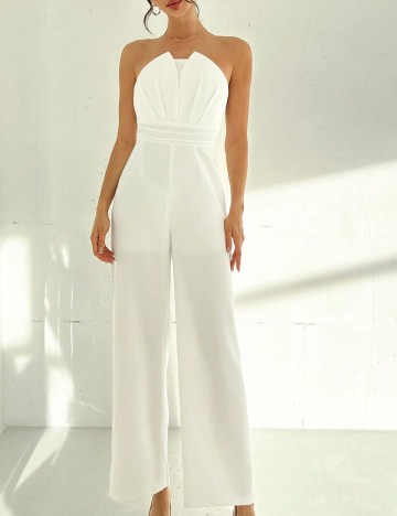 Salopetă lungă Shein, alb