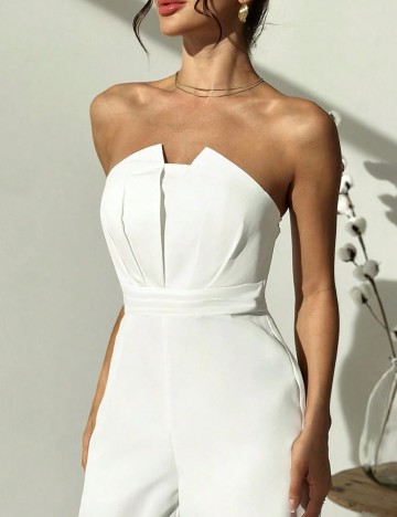 Salopetă lungă Shein, alb