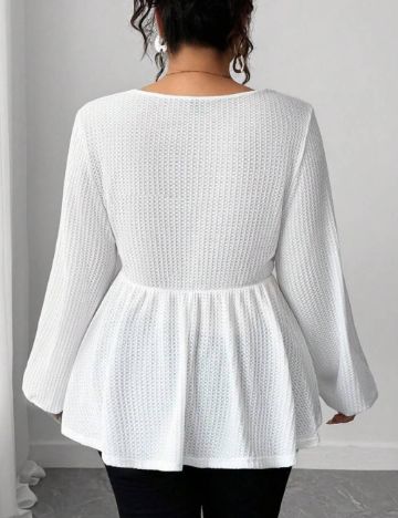 Bluză Shein Curve+, alb