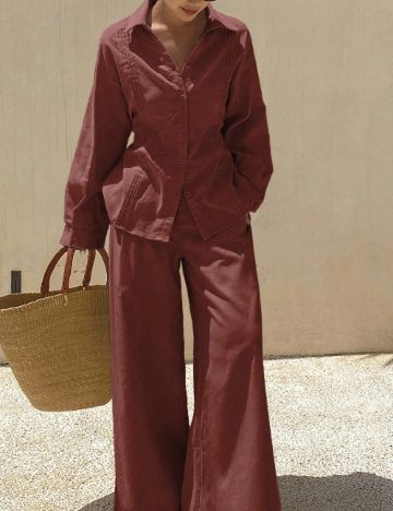 Compleu Shein, vișiniu