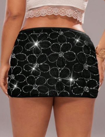 Fustă mini Shein Curve+, negru