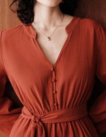 Rochie maxi Shein, cărămiziu