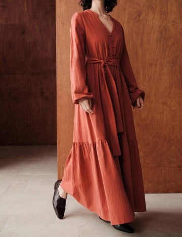 Rochie maxi Shein, cărămiziu