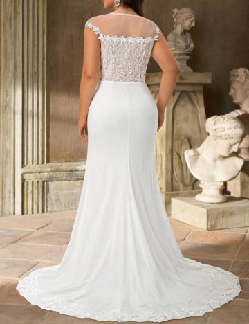 Rochie de ocazie și bridal Shein Curve+, alb