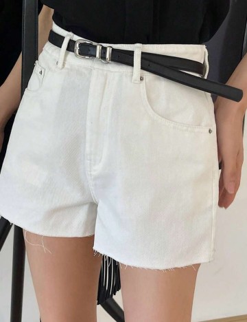 Pantaloni scurți Shein, alb