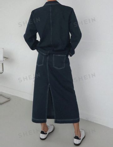 Fustă de blugi Shein, albastru