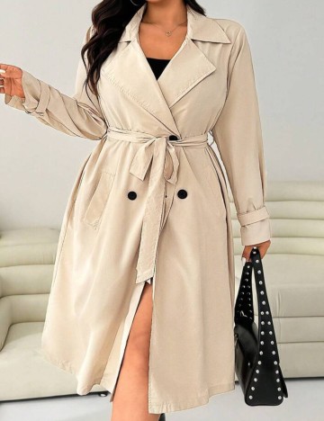 Trench Shein Curve+, crem