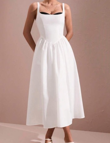 Rochie midi Shein, alb
