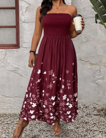 Rochie maxi Shein Curve+, vișiniu