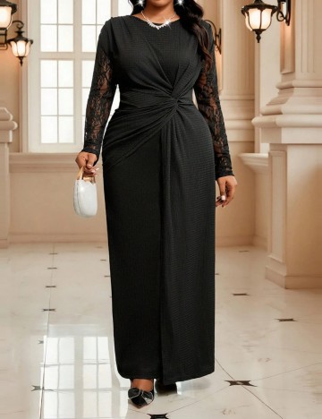 Rochie maxi Shein Curve+, negru