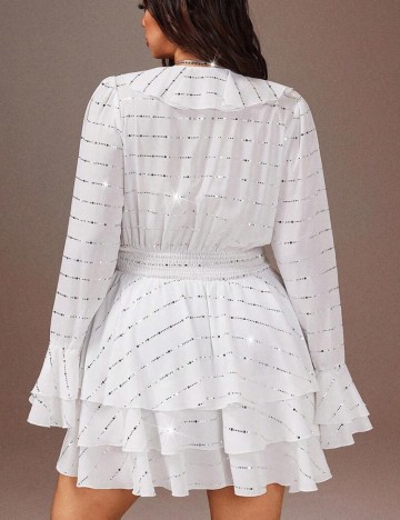 Rochie mini Shein Curve+, alb