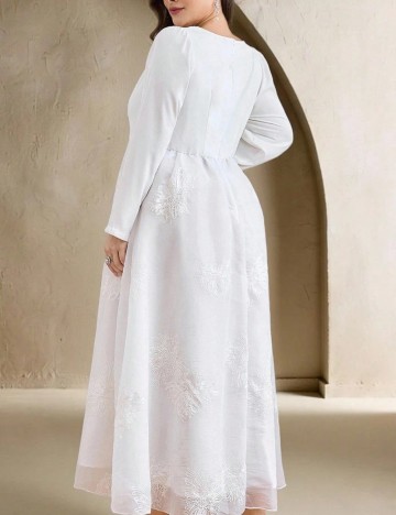 Rochie maxi Shein Curve+, alb