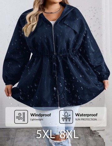 Jachetă Shein Curve+, albastru