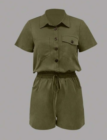 Salopetă scurtă Shein, kaki