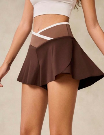 Fustă pantalon sport Shein, maro
