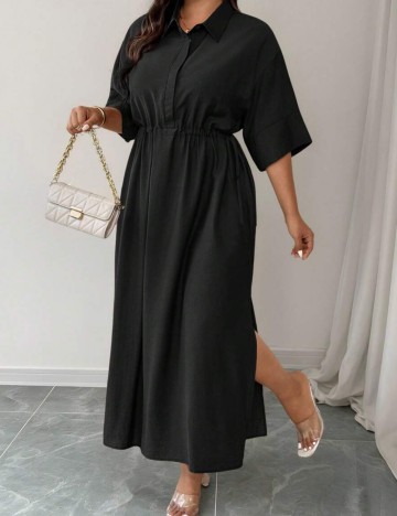 Rochie midi Shein Curve+, negru