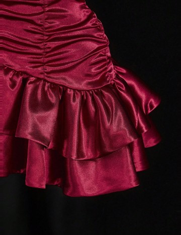 Rochie tip salopetă Shein, vișiniu