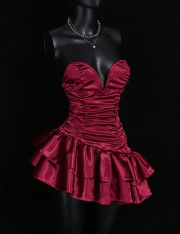 Rochie tip salopetă Shein, vișiniu