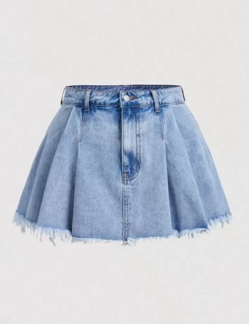 Fustă Pantalon Shein Curve+, albastru