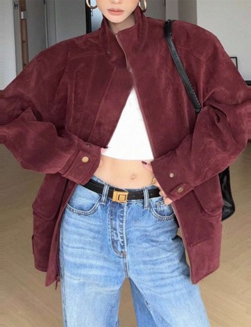 Jachetă Shein, vișiniu