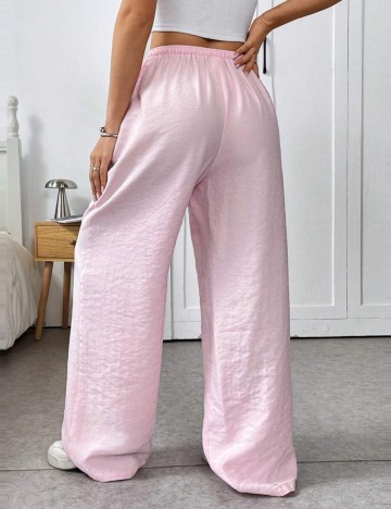 Pantaloni Shein Curve+, roz