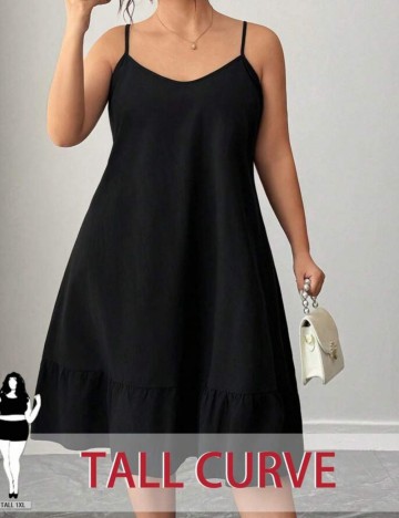 Rochie midi Shein Curve+, negru