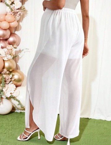 Pantaloni Shein, alb