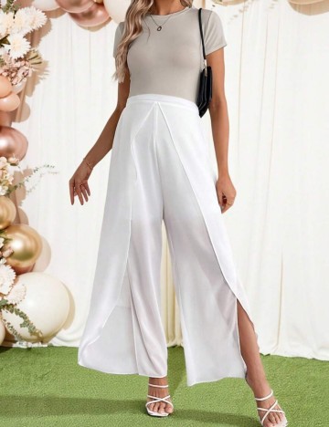 Pantaloni Shein, alb