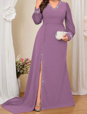 Rochie de ocazie Shein Curve+, mov