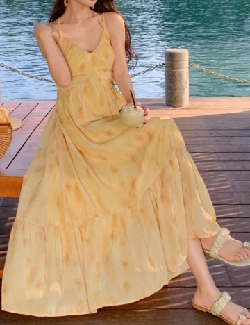 Rochie maxi Shein, galben