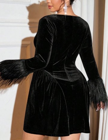 Rochie mini Shein Curve+, negru