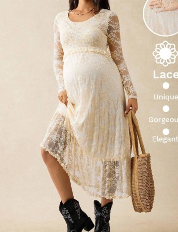 Rochie midi Shein, crem