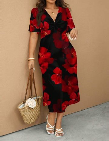 Rochie midi Shein, mix culori