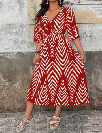 Rochie midi Shein, mix culori