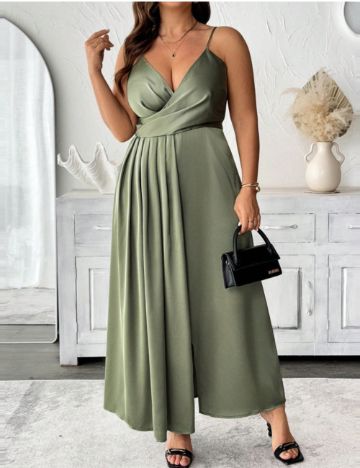 Rochie maxi Shein Curve+, verde