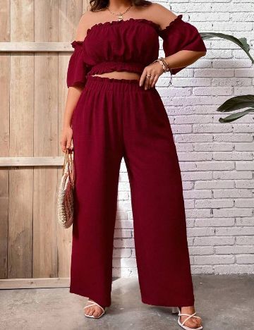 Compleu Shein Curve+, vișiniu