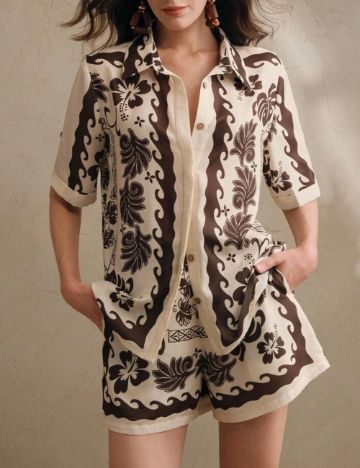 Cămașă cu m&acirc;necă scurtă Shein, mix culori